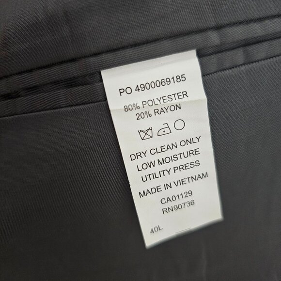 Calvin Klein 40L Gray HB 2-Button Sport Coat Blazer Jacket G845 - Picture 11 of 11